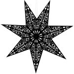 Stea decorativa 3D din hartie si pasla ajurata, 50cm, neagra Household NewTrend