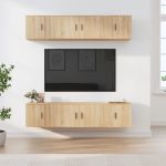Set dulap TV, 6 piese, stejar sonoma, lemn prelucrat GartenMobel Dekor