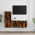 Set dulapuri TV, 2 piese, stejar fumuriu, lemn prelucrat GartenMobel Dekor