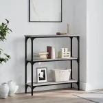 Măsuță consolă, gri sonoma, 75x22,5x75 cm, lemn prelucrat GartenMobel Dekor