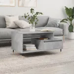 Măsuță de cafea, gri beton, 90x49x45 cm, lemn prelucrat GartenMobel Dekor