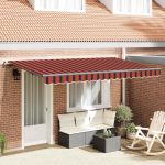Cortina Retractabilă Galben și portocaliu și alb 3.5 x 2 m GartenMobel Dekor