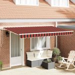 Cortina Retractabilă Galben și portocaliu și alb 3.5 x 2 m GartenMobel Dekor