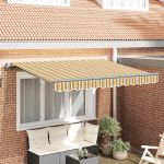 Cortina Retractabilă Manual Galben și portocaliu și alb GartenMobel Dekor