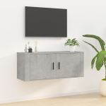 Dulap TV montat pe perete, gri beton, 100x34,5x40 cm GartenMobel Dekor