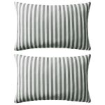 Perne de exterior, 2 buc., gri, 60 x 40 cm, imprimeu dungi GartenMobel Dekor