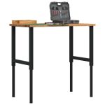 Banc lucru maro 100x60x(71,5-98)cm lemn masiv stejar GartenMobel Dekor