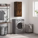 Dulap de perete, stejar fumuriu, 34,5x34x90 cm, lemn prelucrat GartenMobel Dekor