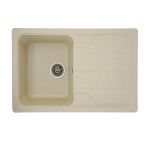 Chiuvetă din compozit de granit pentru bucătărie ELEFANT PREMIUM 7850 VERONA Nisip 775 x 495 mm Innovative ReliableTools