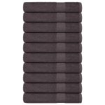 Prosoape 10 buc Antracit 100x200 cm 360 g/m² 100% bumbac GartenMobel Dekor