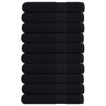 Prosoape 10 buc Negru 100x200 cm 360 g/m² 100% bumbac GartenMobel Dekor