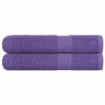 Prosoape 2 buc Violet 100x200 cm 360 g/m² 100% bumbac GartenMobel Dekor