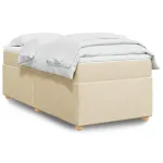 Pat box spring cu saltea, crem, 100x200 cm, textil GartenMobel Dekor