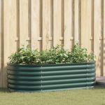 Strat înălțat de grădină Verde 160 x 80 x 44 cm Oțel GartenMobel Dekor