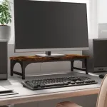 Suport de monitor, stejar fumuriu, 55x23x14 cm, lemn compozit GartenMobel Dekor