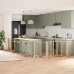 Poartă de câini pliabilă cu ușă, 8 panouri, 640 cm, lemn plop GartenMobel Dekor