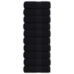 Prosoape de baie 10 buc. FROGN Negru 30x30 cm 100% bumbac GartenMobel Dekor