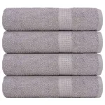 Prosoape de duș 4 buc Gri 70x140 cm 360 g/m² 100% bumbac GartenMobel Dekor