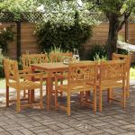 Set de masă pentru grădină 7 pcs Maro lemn masiv de acacia GartenMobel Dekor