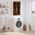 Dulap montat pe perete, stejar fumuriu, 34,5x34x90 cm GartenMobel Dekor