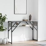 Măsuță consolă cu raft gri sonoma 105x30x75 cm lemn prelucrat GartenMobel Dekor