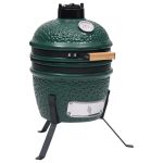 Grătar cu afumătoare 2-în-1 Kamado, verde, 56 cm, ceramică GartenMobel Dekor