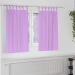 Perdele cu perdele 2 pcs Violet Poliester GartenMobel Dekor