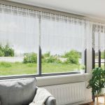 Perdele cu perdele Floral Alb 600 x 120 cm Poliester GartenMobel Dekor