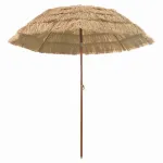 Parasol de Plajă Maro Ø 206 x 209.5 cm Oțel GartenMobel Dekor