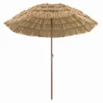 Parasol de Plajă Maro Ø 206 x 209.5 cm Oțel GartenMobel Dekor