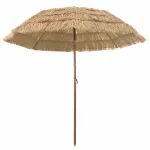 Parasol de Plajă Maro Ø 265 x 267 cm Oțel GartenMobel Dekor