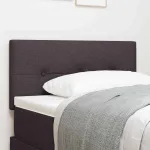 Tăblie cap cu headboard Manual Maro închis 80 cm țesătură GartenMobel Dekor