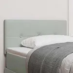 Tăblie cap Pe perete cu headboard Gri deschis 90 cm Catifea GartenMobel Dekor