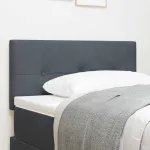 Tăblie cap Pe perete cu headboard Gri închis 100 cm Catifea GartenMobel Dekor