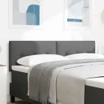 Tăblie cap cu headboard Manual Gri închis 160 cm țesătură GartenMobel Dekor