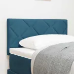 Tăblie cap Pe perete Geometric Albastru închis 80 cm Catifea GartenMobel Dekor