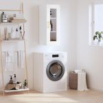 Dulap montat pe perete, alb, 34,5x34x90 cm GartenMobel Dekor