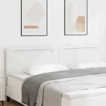 Tăblie cap Pe perete cu headboard Manual Alb 200 cm PVC GartenMobel Dekor