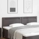Tăblie cap Pe perete cu headboard Manual Gri 200 cm PVC GartenMobel Dekor