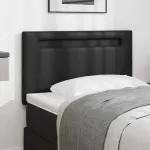 Tăblie cap Pe perete cu headboard Manual Negru 90 cm PVC GartenMobel Dekor