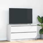 Dulap TV alb 100x35x54 cm lemn prelucrat GartenMobel Dekor