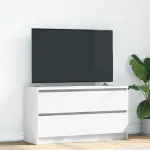 Dulap TV alb 100x35x54 cm lemn prelucrat GartenMobel Dekor