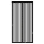 Plasa anti-insecte, cu inchidere magnetica, latime 80-100cm, inaltime 210-220cm, negru Household NewTrend