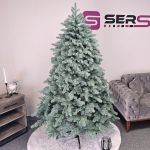 Brad artificial Christmas Deluxe by Sersimo, Kovalivska argintiu, 3D, 210cm Household NewTrend