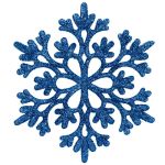 Decoratiune brad fulg de zapada, set 12 bucati, 10cm, albastru Household NewTrend