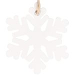 Decoratiune brad fulg de zapada din lemn, set 6 bucati, 4cm, alb Household NewTrend