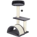 Ansamblu de joaca pentru pisici, cu loc pentru zgariat, ascuns, culcus, minge, 67cm, crem Household NewTrend
