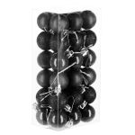 Set globuri de Craciun, 36 bucati, 3 modele, 3cm, negru Household NewTrend