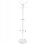 Cuier tip pom din metal cu baza de marmura, 14 agatatoare, 176cm, alb Household NewTrend