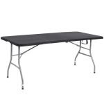 Masa dreptunghiulara pliabila multifunctionala, 180x75x75cm, neagra Household NewTrend